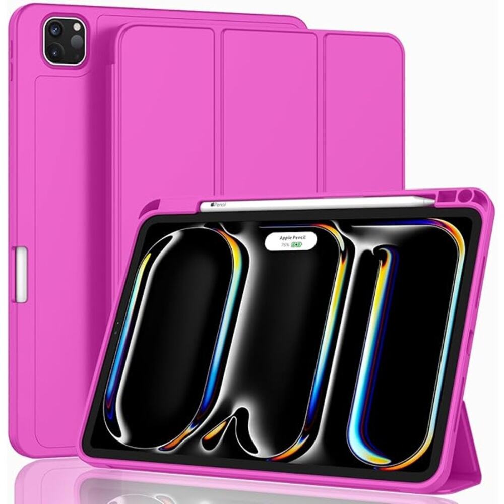 Pink Trifold 11"  Case For iPad Pro  M5 2025 M4 2024 Model A2836/A2837/A3006)